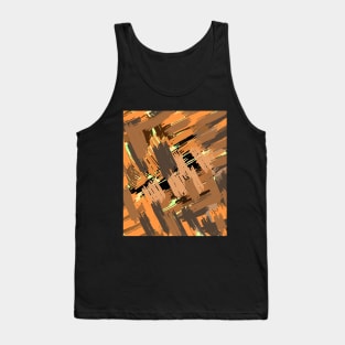 Orange wood Tank Top